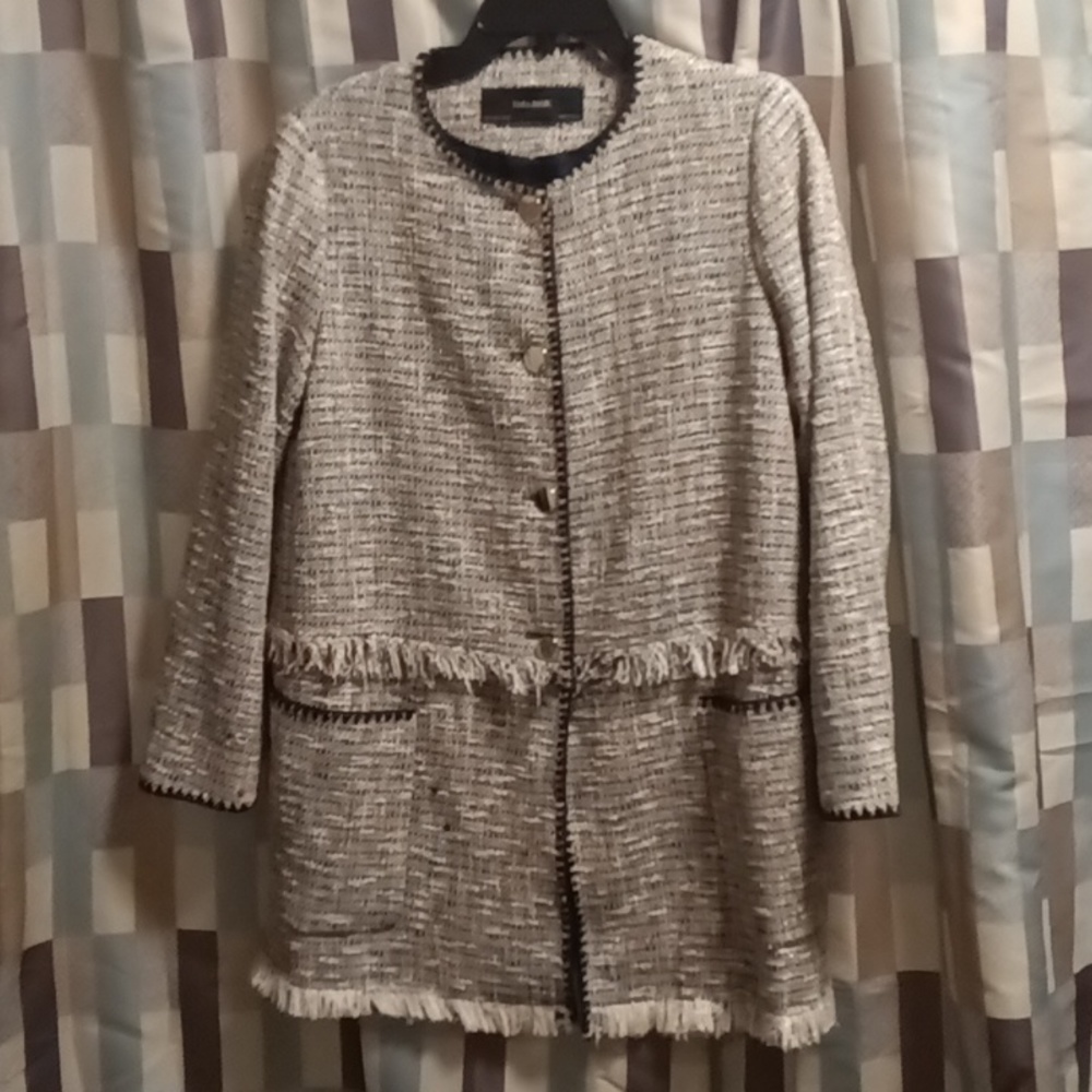 Final Price Zara Basic Multi-Colored Jacket W Gol… - image 3